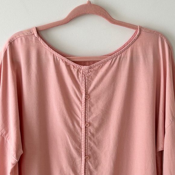 Francesca's Collections Mi Ami Pink Tencel Blouse - Picture 10 of 16
